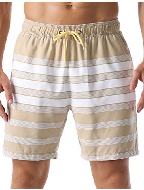 NonweMen'sSwimTrunksRetroQuick Dry SoftWashedFull Liner CasualShorts