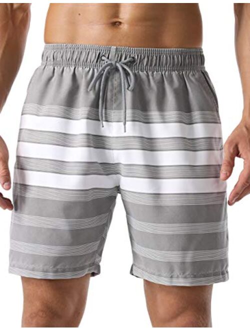 NonweMen'sSwimTrunksRetroQuick Dry SoftWashedFull Liner CasualShorts