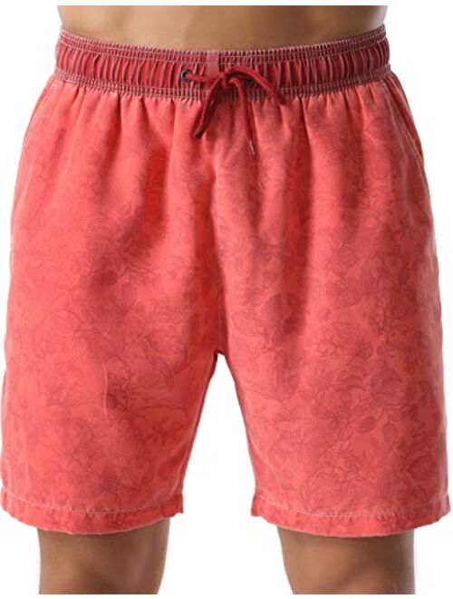 NonweMen'sSwimTrunksRetroQuick Dry SoftWashedFull Liner CasualShorts