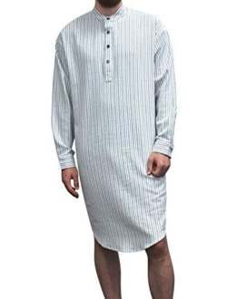 Valley Men's Genuine Irish Cotton Flannel Nightshirt