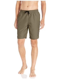 Men's Logo Solid Lap 9" Volley Short Swim Trunk