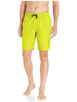 Men's Logo Solid Lap 9" Volley Short Swim Trunk