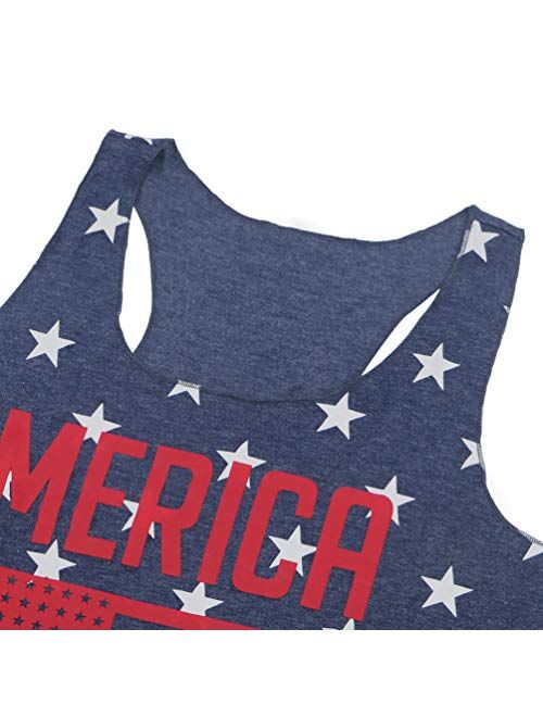 Chulianyouhuo Women 4th of July Tank Tops American Flag Print Sleeveless T-Shirts Tees Casual Vest Blouse