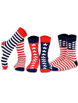TeeHee American Patriotic Novelty Socks for Men and Women