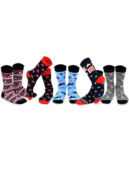 TeeHee American Patriotic Novelty Socks for Men and Women