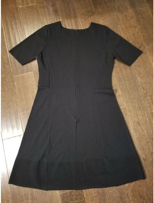 New Women's ST. EMILE Black Short Sleeve Knit Dress size 14