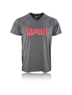 TapouT Mens Lounge Shirt Jersey - Super Soft V-Neck T Shirt Spandex/Polyester Blend Sleep Pajama Fight