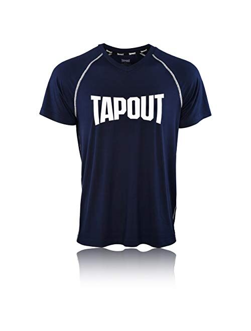 TapouT Mens Lounge Shirt Jersey - Super Soft V-Neck T Shirt Spandex/Polyester Blend Sleep Pajama Fight