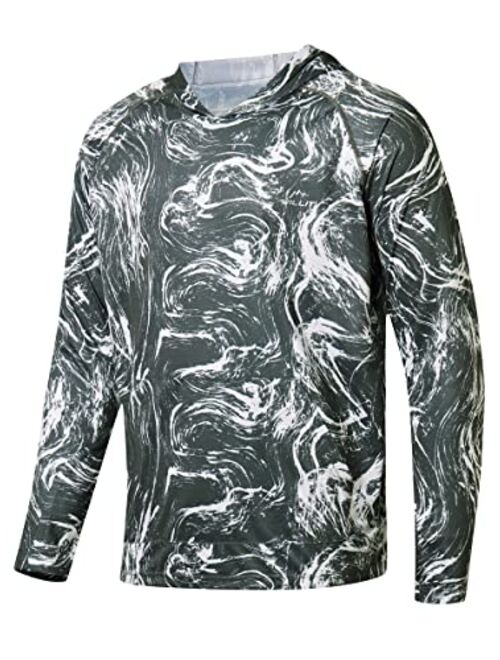 Willit Men's UPF 50+ Sun Protection Hoodie Shirt Long Sleeve SPF Performance Hiking Fishing Shirt Lightweight