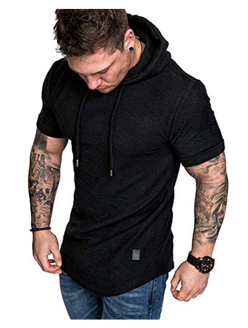 lexiart Mens Fashion Athletic Hoodies Sport Sweatshirt Solid Color Fleece Pullover