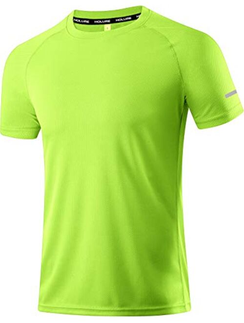 Holure Men's Mesh Quick-Dry Short Sleeve Workout Shirt