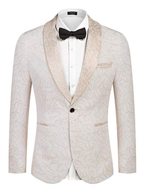 COOFANDY Men's Luxury Design Suit Jacket Fashion Blazer Tuxedo