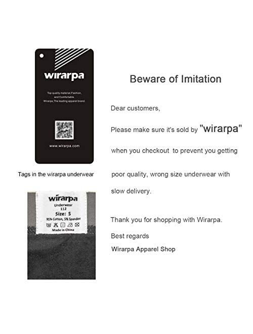 wirarpa Men's Cotton Stretch Underwear Support Briefs Wide Waistband Multipack