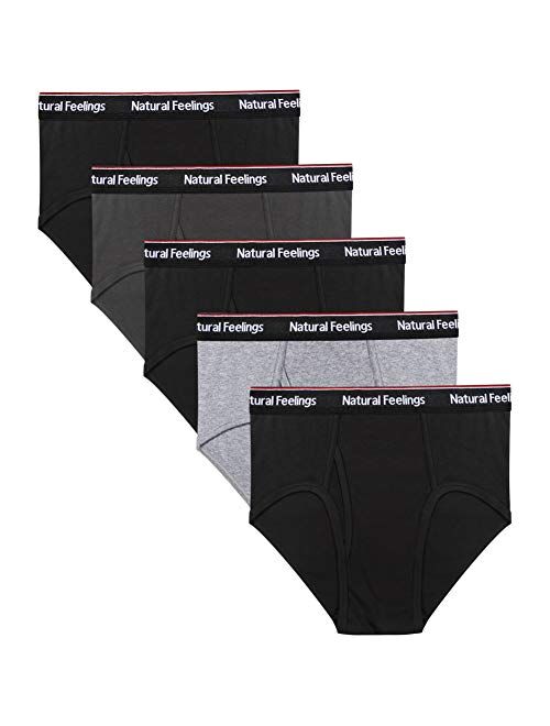 Natural Feelings Mens Briefs Underwear Mens Cotton Classics Briefs Full Rise Mens Underwear Briefs Pack