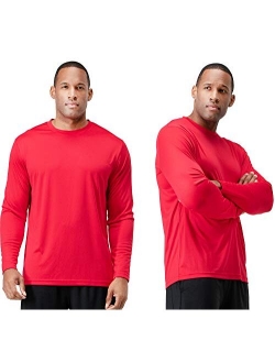 DEVOPS Men's 2 Pack UV Sun Protection Outdoor Long Sleeve T-Shirts