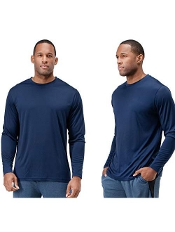 DEVOPS Men's 2 Pack UV Sun Protection Outdoor Long Sleeve T-Shirts