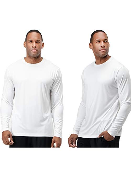 DEVOPS Men's 2 Pack UV Sun Protection Outdoor Long Sleeve T-Shirts