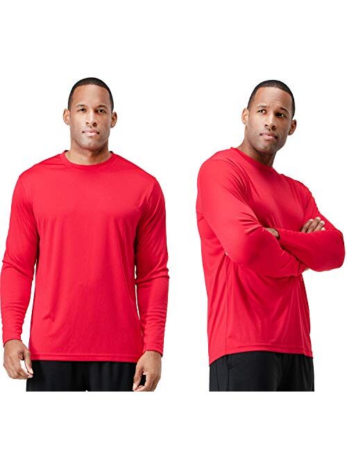 DEVOPS Men's 2 Pack UV Sun Protection Outdoor Long Sleeve T-Shirts