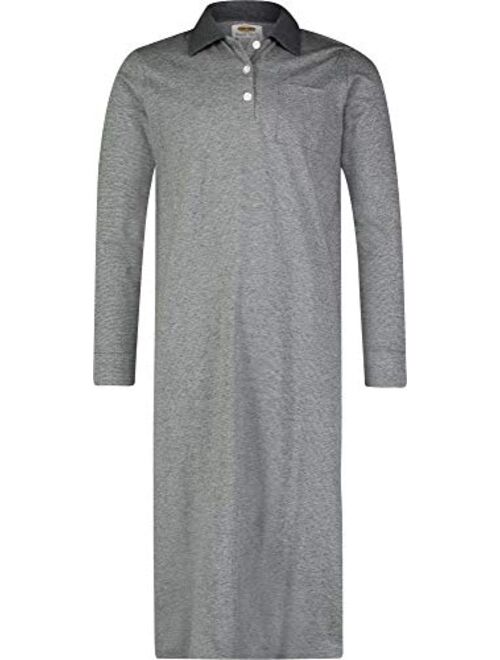 Bill Baileys Sleepwear Men's 100% Cotton Flannel Nightshirt Sleep Shirt