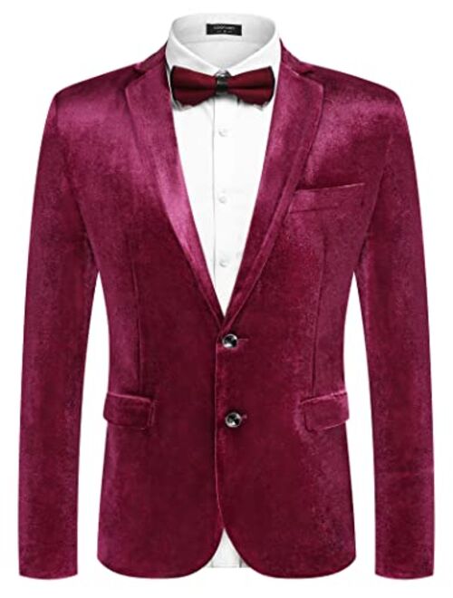 Buy COOFANDY Men Luxury Paisley Floral Suit Jacket Blazer Wedding Prom ...