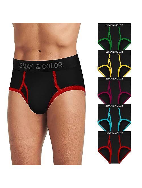 5Mayi Mens Briefs Underwear Cotton Brief Underwear for Men Pack S M L XL XXL