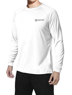 Pretchic Men's UPF 50+ UV Sun Protection Performance Long Sleeve Outdoor T Shirt