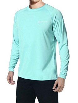 Pretchic Men's UPF 50+ UV Sun Protection Performance Long Sleeve Outdoor T Shirt