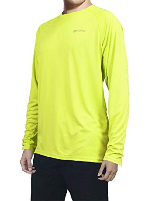 Pretchic Men's UPF 50+ UV Sun Protection Performance Long Sleeve Outdoor T Shirt