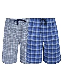 Mens & Big Mens Woven Stretch Pajama Shorts 2 Pack