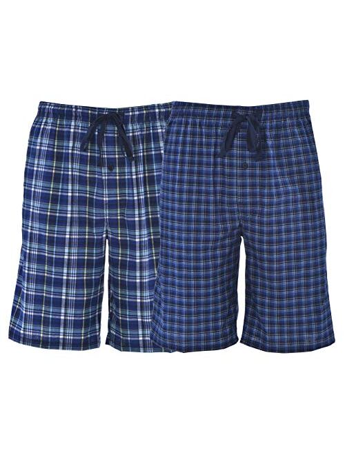 Hanes Mens & Big Mens Woven Stretch Pajama Shorts 2 Pack