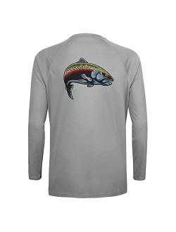 HDE Performance Fishing Shirts for Men - Long Sleeve UPF 50 Sun Protection Quick-Dry Outdoor T-Shirt