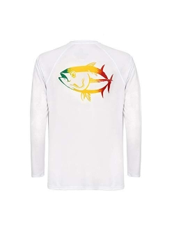 HDE Performance Fishing Shirts for Men - Long Sleeve UPF 50 Sun Protection Quick-Dry Outdoor T-Shirt