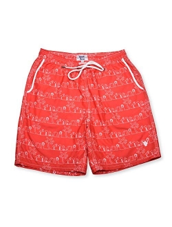 Beach Bros. Mens Swim Trunks Mesh Lining with Elastic Waistband