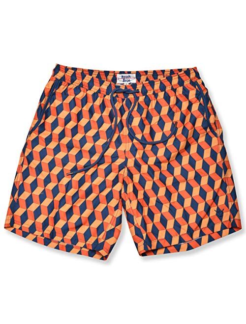 Beach Bros. Mens Swim Trunks Mesh Lining with Elastic Waistband