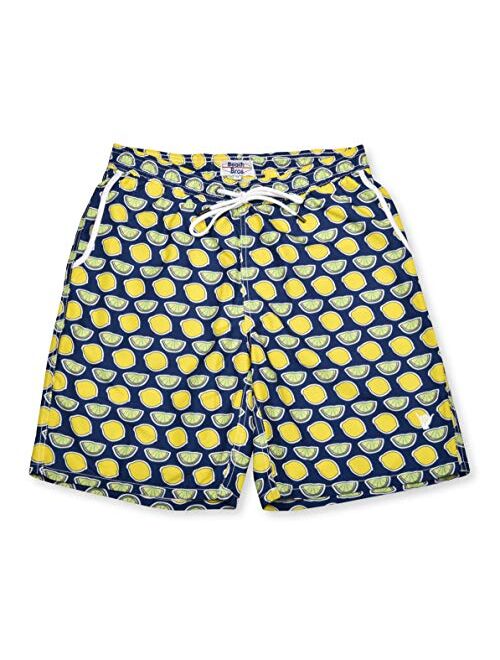 Beach Bros. Mens Swim Trunks Mesh Lining with Elastic Waistband