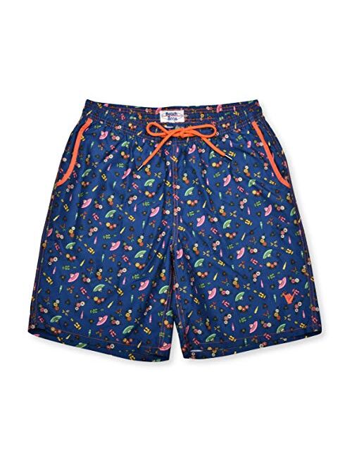 Beach Bros. Mens Swim Trunks Mesh Lining with Elastic Waistband