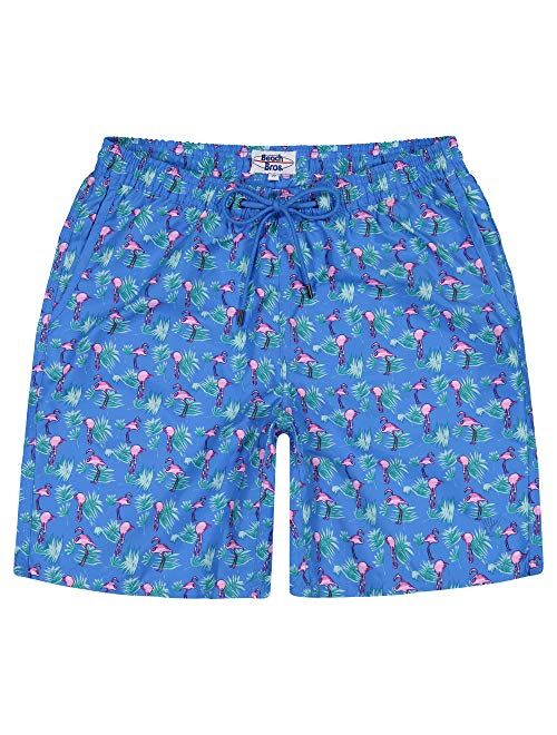 Beach Bros. Mens Swim Trunks Mesh Lining with Elastic Waistband