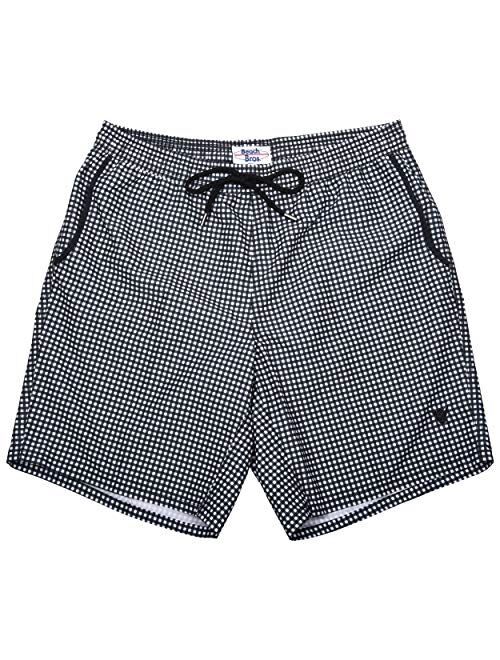 Beach Bros. Mens Swim Trunks Mesh Lining with Elastic Waistband