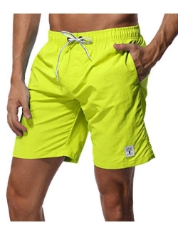 Men's Swim Trunks Quick Dry Slim fit Lightweight Beach Shorts with Pockets