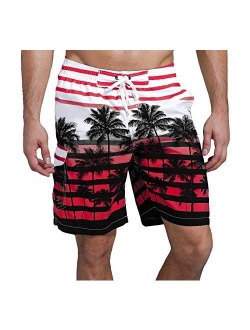 Men's Swim Trunks Quick Dry Slim fit Lightweight Beach Shorts with Pockets