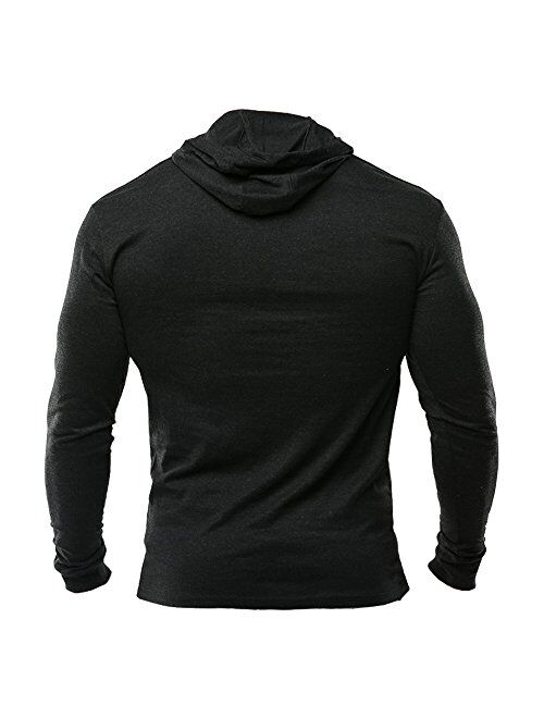 palglg Men's Bodybuilding Tapered Slim Fit Sweatshirts Active Hoodies