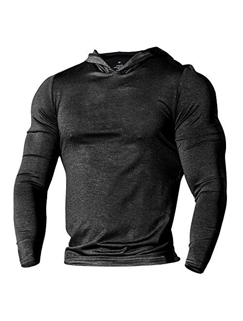 palglg Men's Bodybuilding Tapered Slim Fit Sweatshirts Active Hoodies