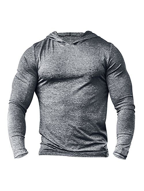 palglg Men's Bodybuilding Tapered Slim Fit Sweatshirts Active Hoodies