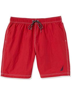 Men's Solid Quick Dry Logo Swim Trunk