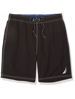 Men's Solid Quick Dry Logo Swim Trunk