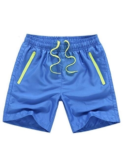 MADHERO Men Swim Trunks with Zipper Pockets Quick Dry Bathing Suits Mesh Lining