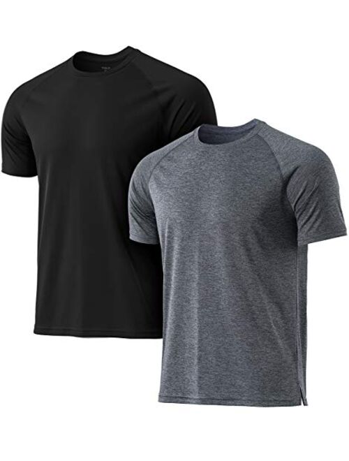 TSLA 1 or 2 Pack Men's Workout Running Shirts, Quick Dry Cool-Dri Short Sleeve Athletic Shirts, Active Sport Gym T-Shirts