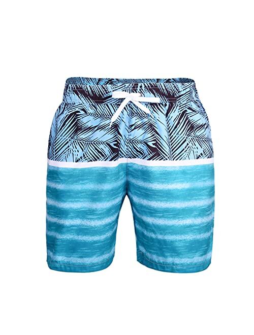 Cogild Men's Swim Trunks Quick Dry Mesh Lining Hawaii Beach Short with Pockets Bathing Suits