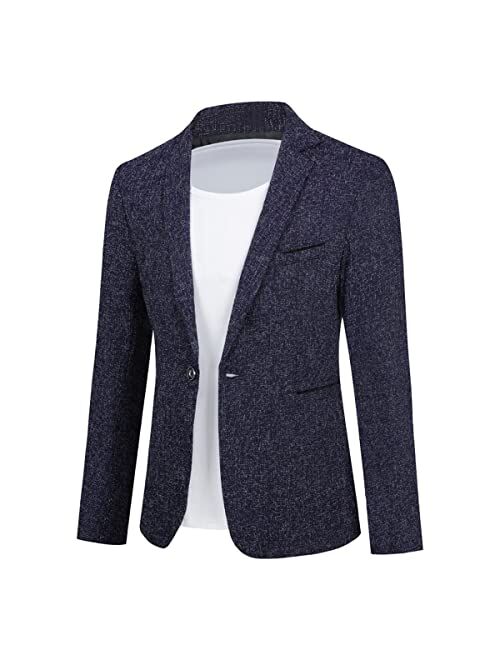 Cloudstyle Men's Suit Jacket One Button Slim Fit Sport Coat Business Daily Blazer