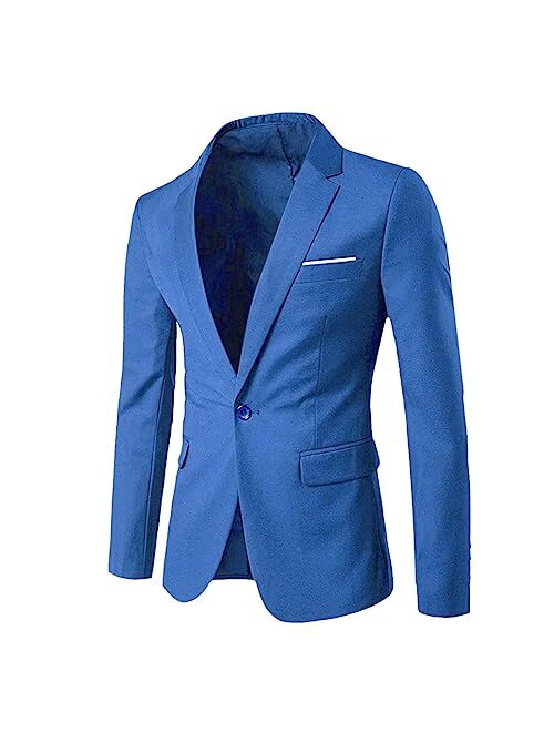 Cloudstyle Men's Suit Jacket One Button Slim Fit Sport Coat Business Daily Blazer